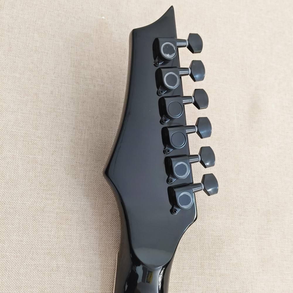 Redburst Electric Guitar Rosewood Fretboard Humbucker Pickup Abalone Inlay SetIn