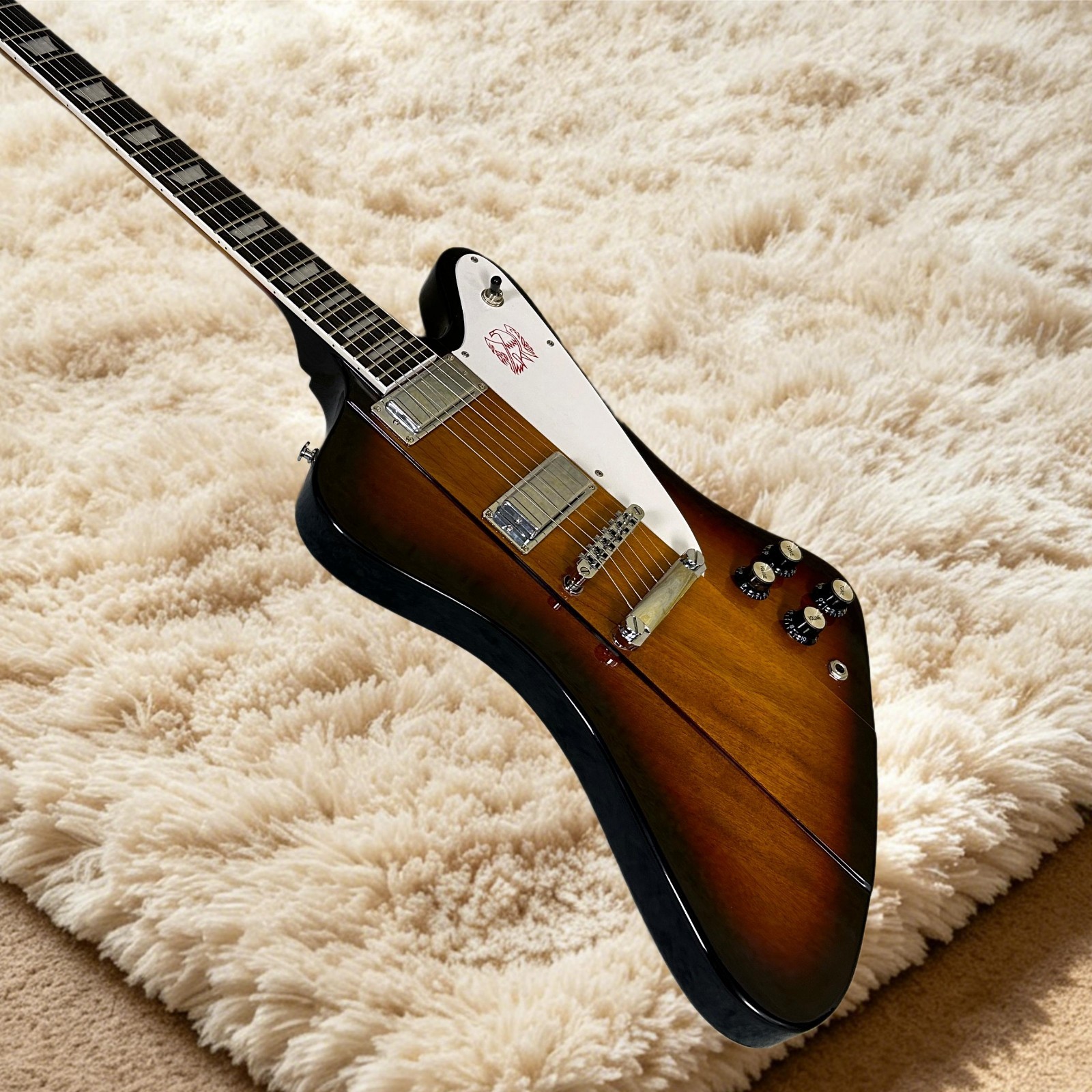 Firebird Electric Guitar Rosewood Fretboard Vintage Sunburst Color