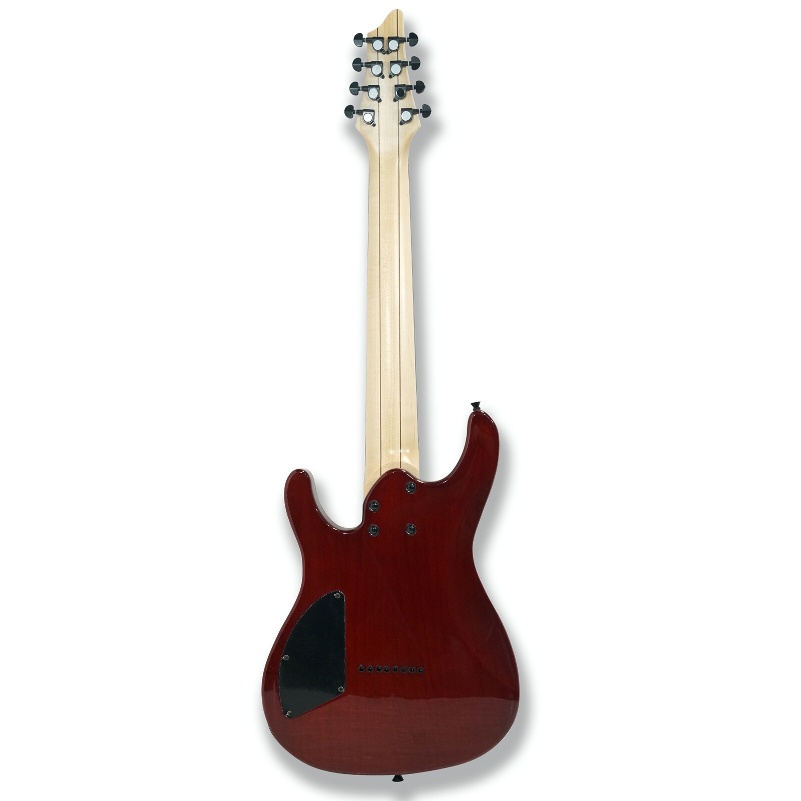 8 String Electric Guitar Maple Neck Burl poplar top Okoume Body