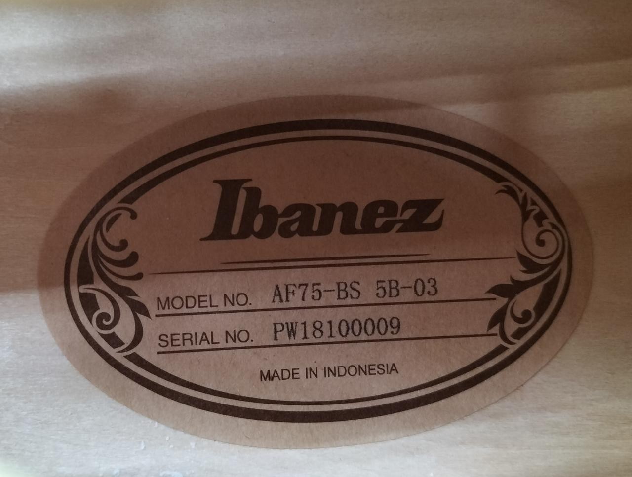 IBANEZ AF75-BS 5B-03 Full Acoustic Guitar (no260501)