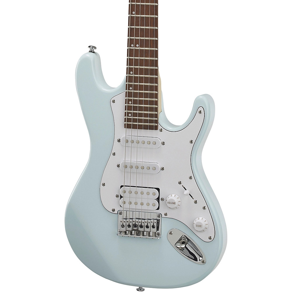 Mitchell TD100 ShortScale Electric Guitar Powder Blue 3Ply White Pickguard