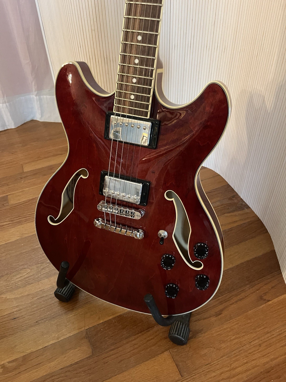 Ibanez Artcore 6-String Semi-Hollow Electric Guitar, Cherry Red