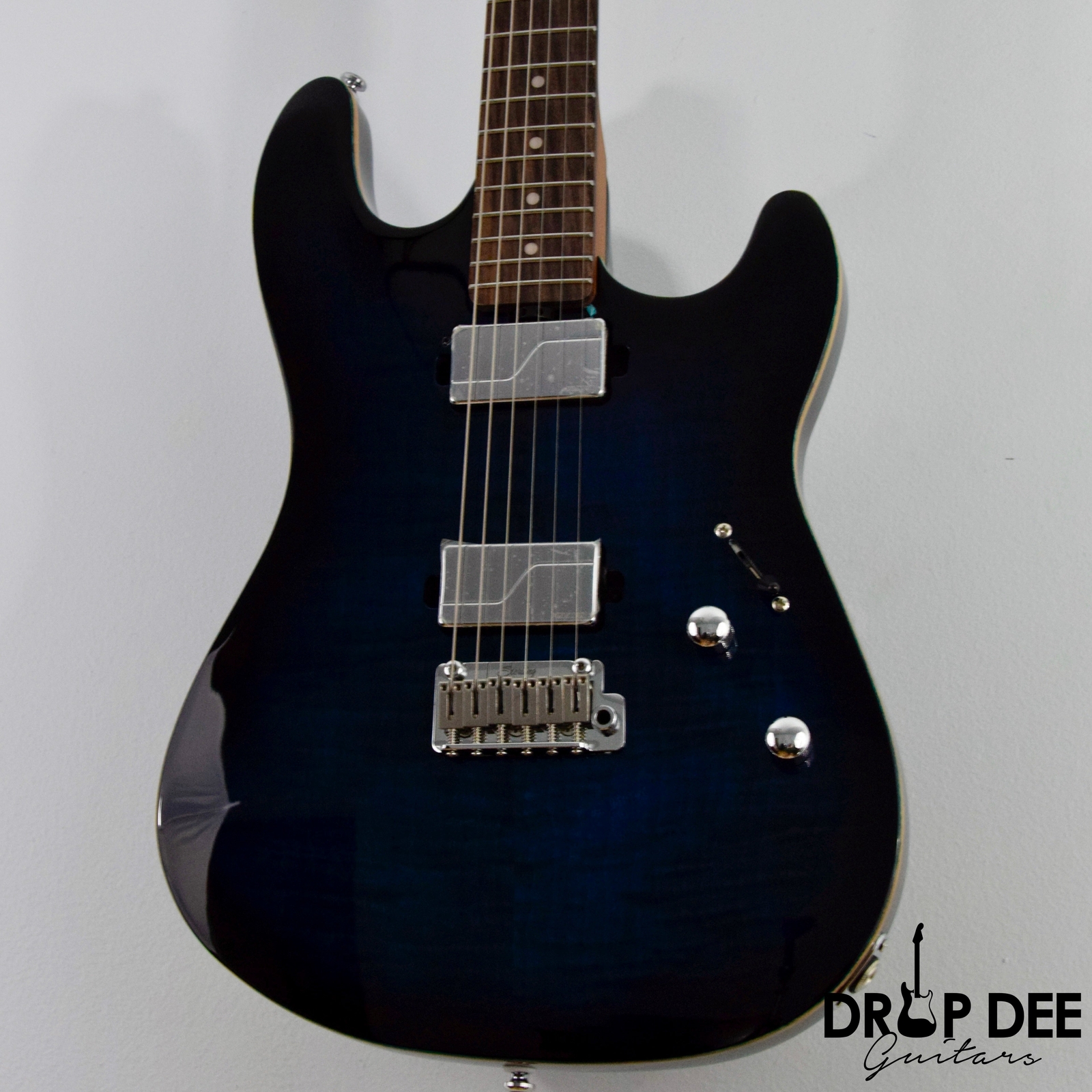 Sterling By Music Man Sabre Electric Guitar w/ Bag – Deep Blue Burst