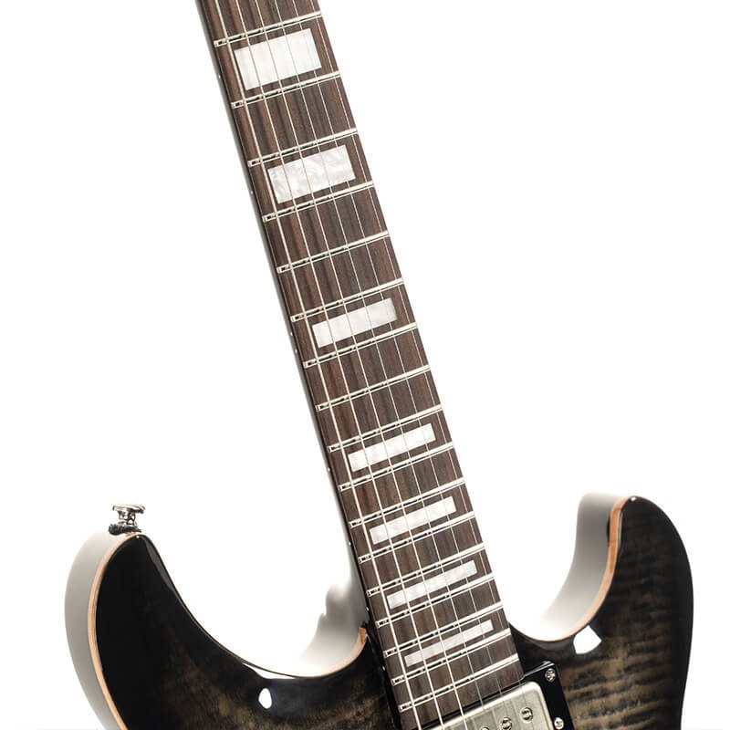 Cort M600 Trans Black Burst Flame Maple Top Double Cutaway Electric Guitar