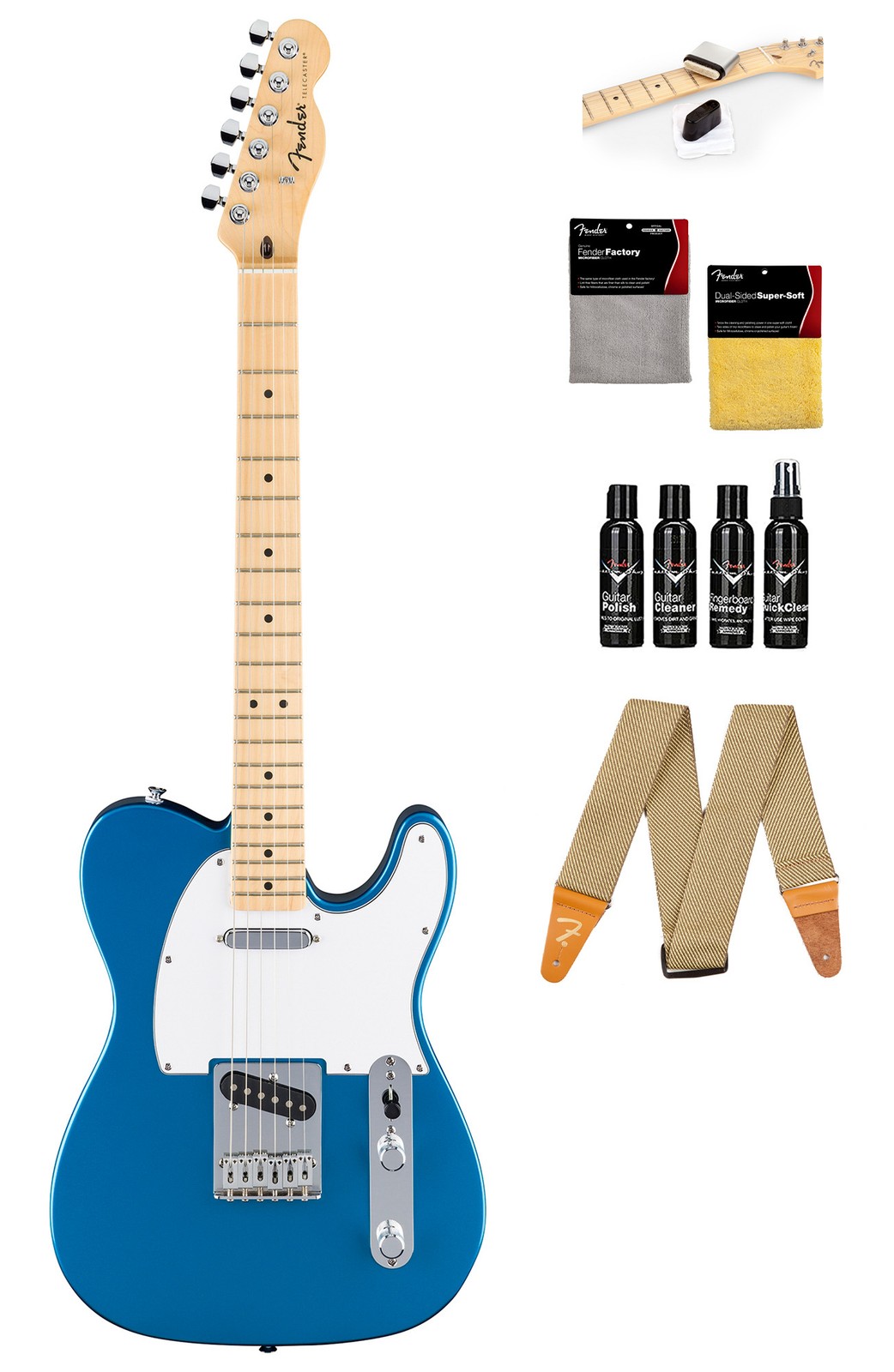 Fender Standard Telecaster – Aqua Marine Metallic w/ Guitar Cleaning Kit