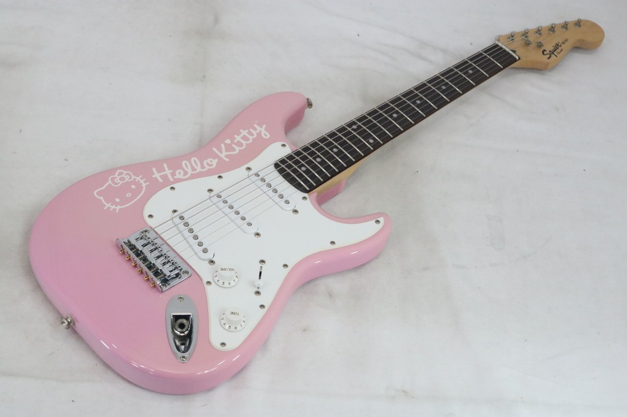 Squier Hello Kitty Mini Strat Short Scale Electric Guitar Used