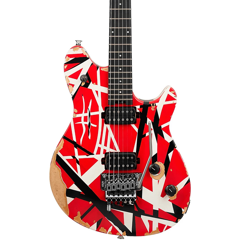 EVH Wolfgang Special Striped Series Electric Guitar – Aged Red/Black/White
