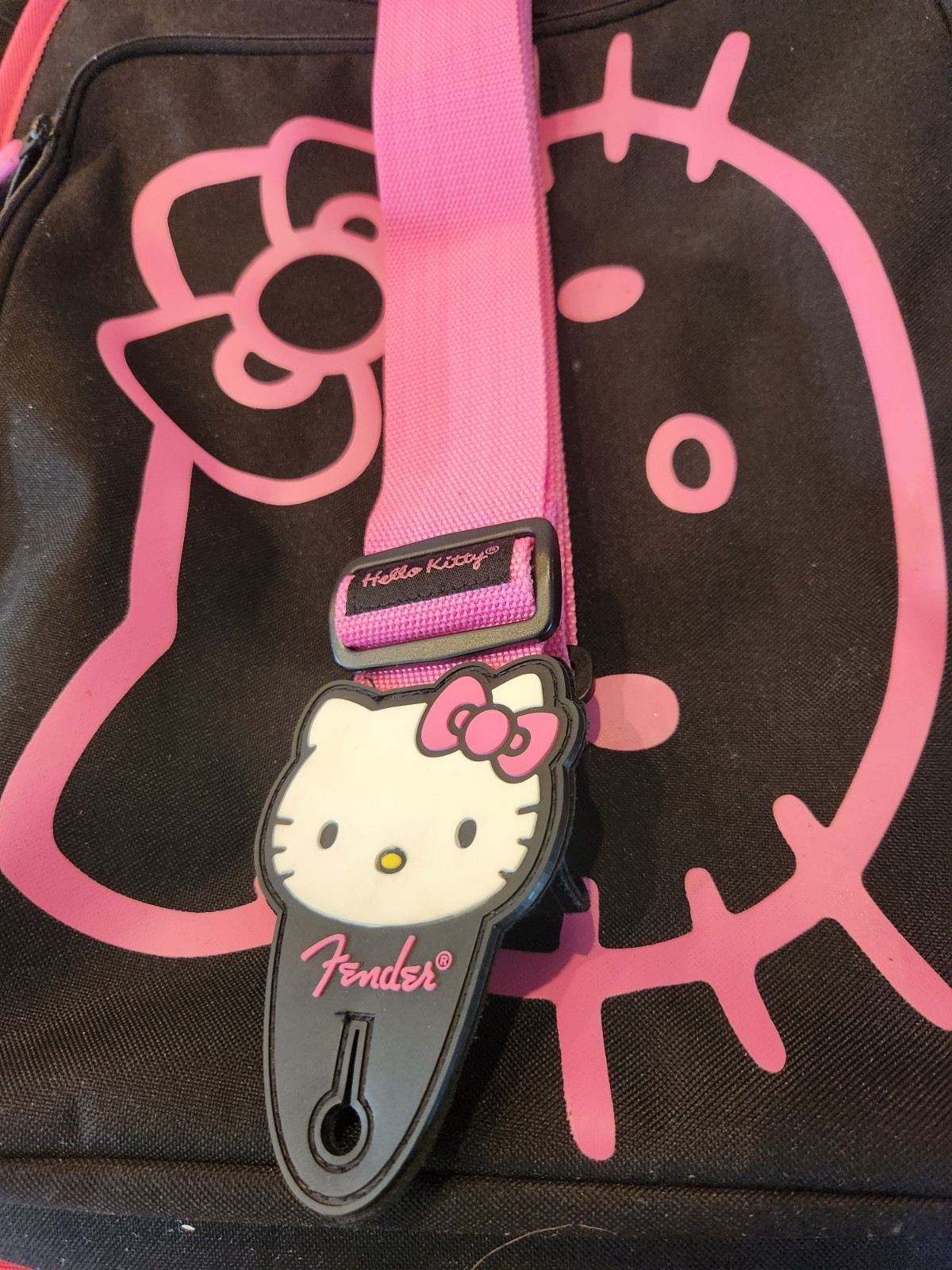 2006 Fender Squier Mini Hello Kitty Electric Guitar with strap and case