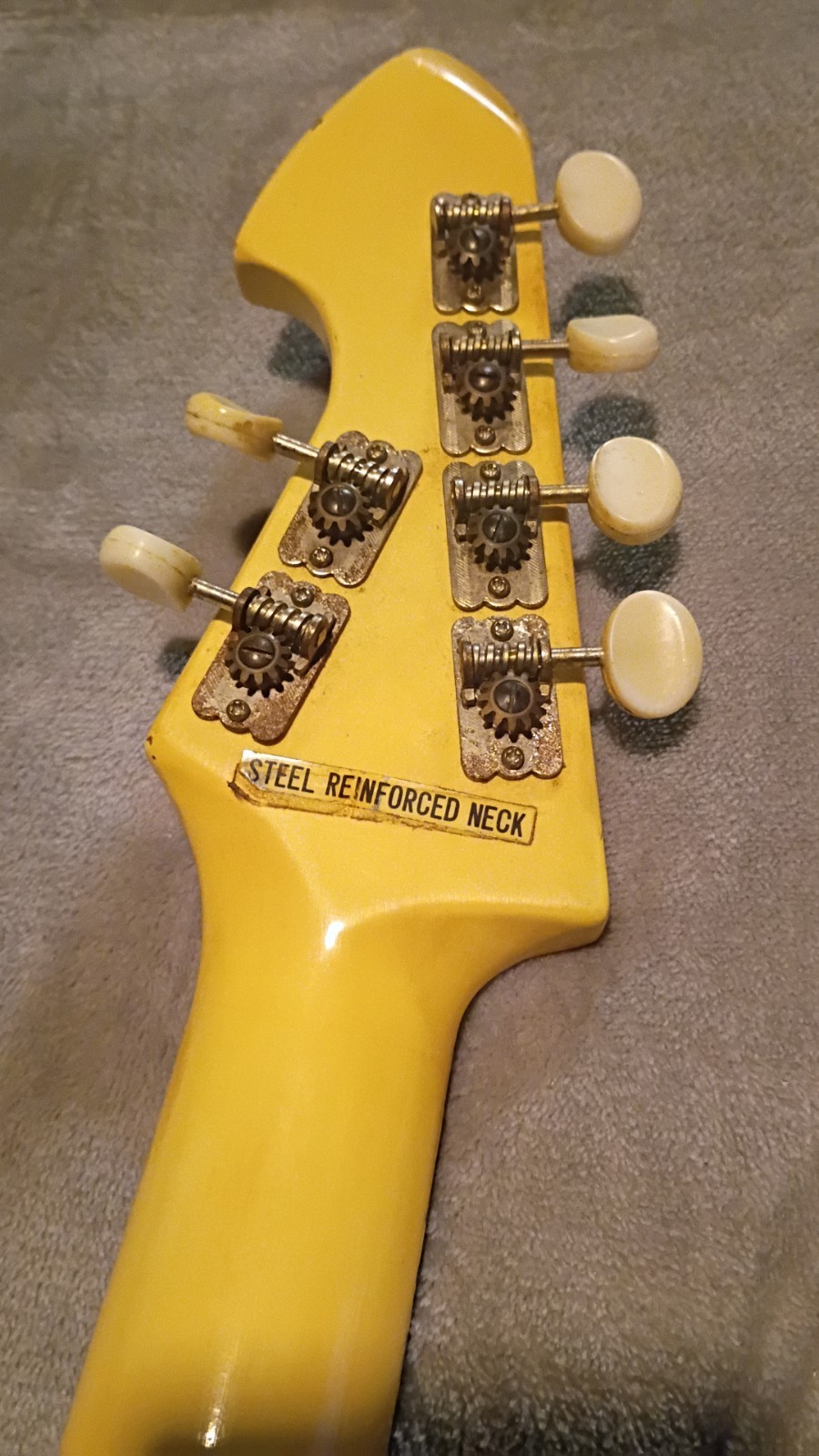 1966 Teisco Del Rey ET-300 Banana Yellow Electric Guitar