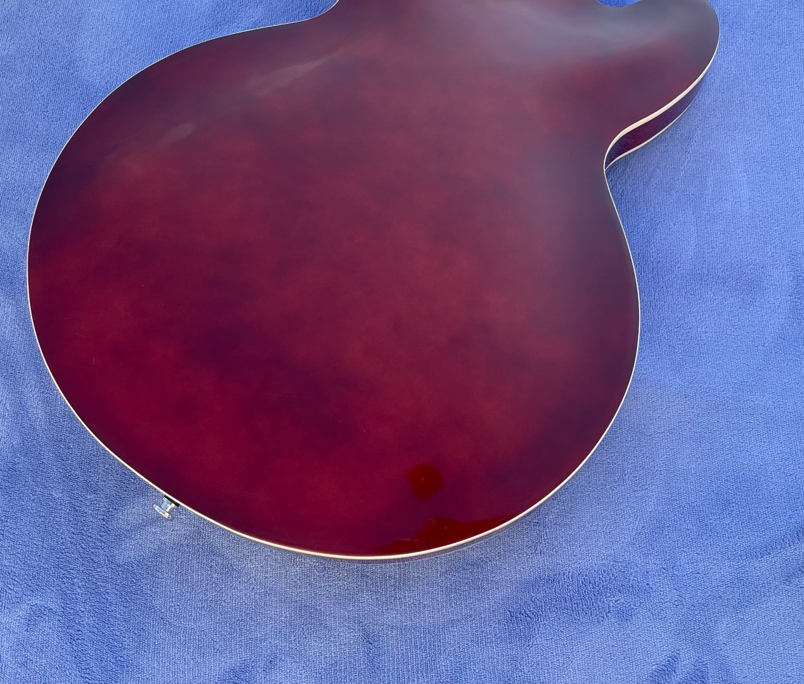 6 Strings Electric Jazz Guitar Bone Nut Glossy Finished Flame Maple Top Guitarra