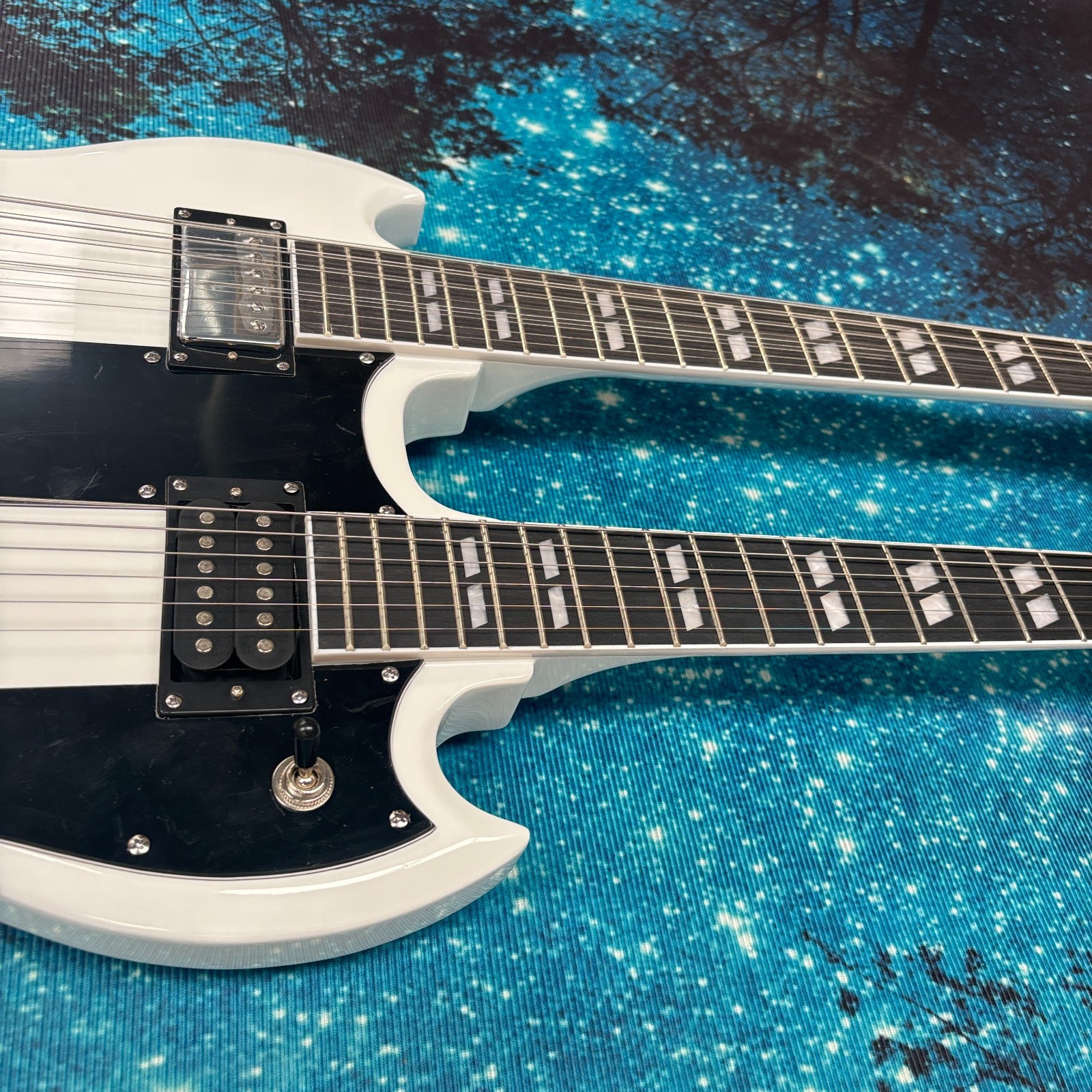 Custom 1969 EDS-1275 SG Double Neck Electric Guitar Jimmy Page 12+6 white