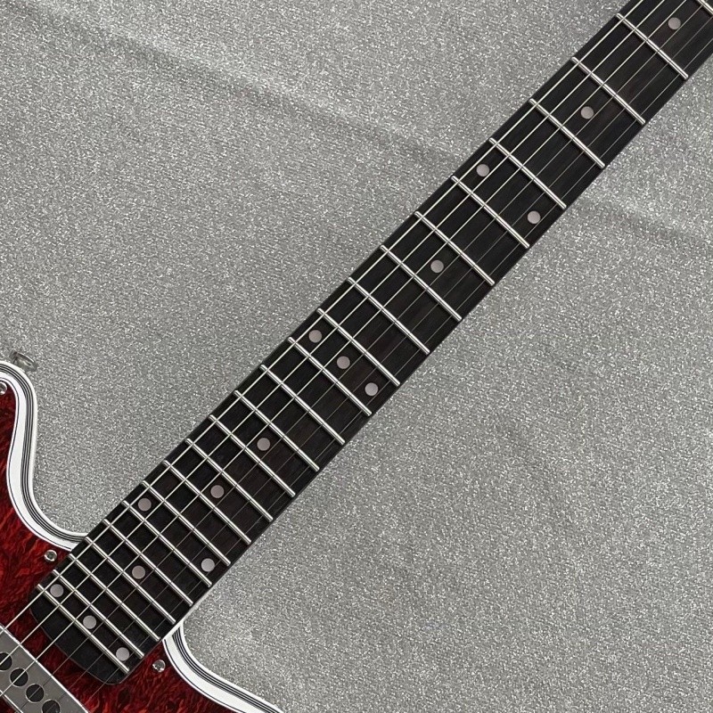 Electric Guitar SSS Pickups 24 Frets Red Tortoise Pickguard Multi-Ply Binding