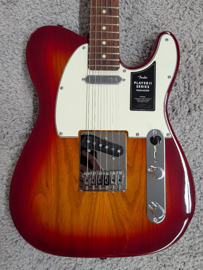 Fender Player II Telecaster guitar, Rosewood Fingerboard, Aged Cherry Burst