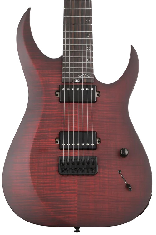 Schecter Sunset-7 Extreme 7-string Baritone Electric Guitar – Scarlet Burst