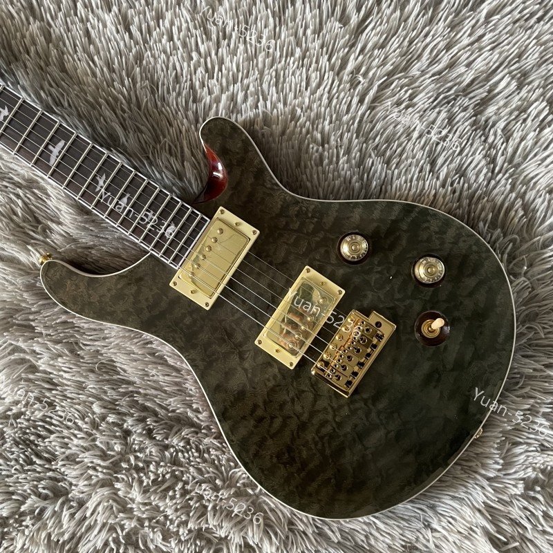 Solid Body Style Electric Guitar Charcoal Burst H-H Pickups FR Bridge