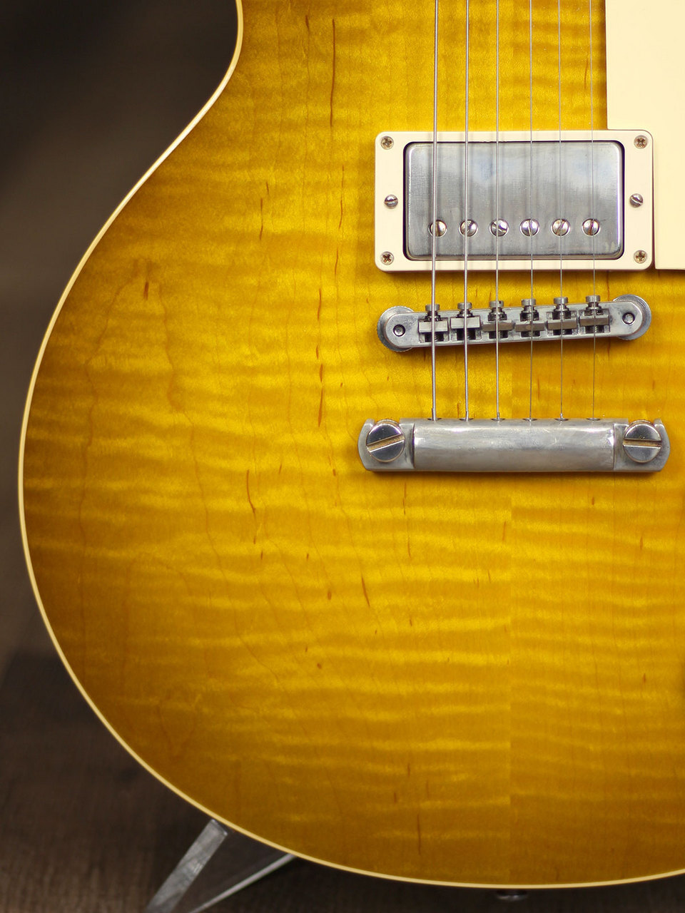 Gibson 1960 Les Paul Standard Hard Rock Maple (HRM) Top Green Lemon VOS Guita