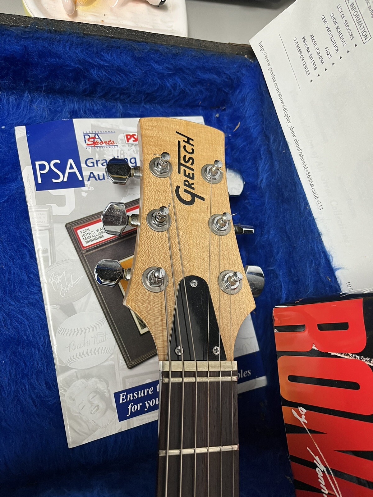 ROLLING STONES Gretsch Beast 1500 Guitar RONNIE WOOD AUTO PSA COA & Signed Book