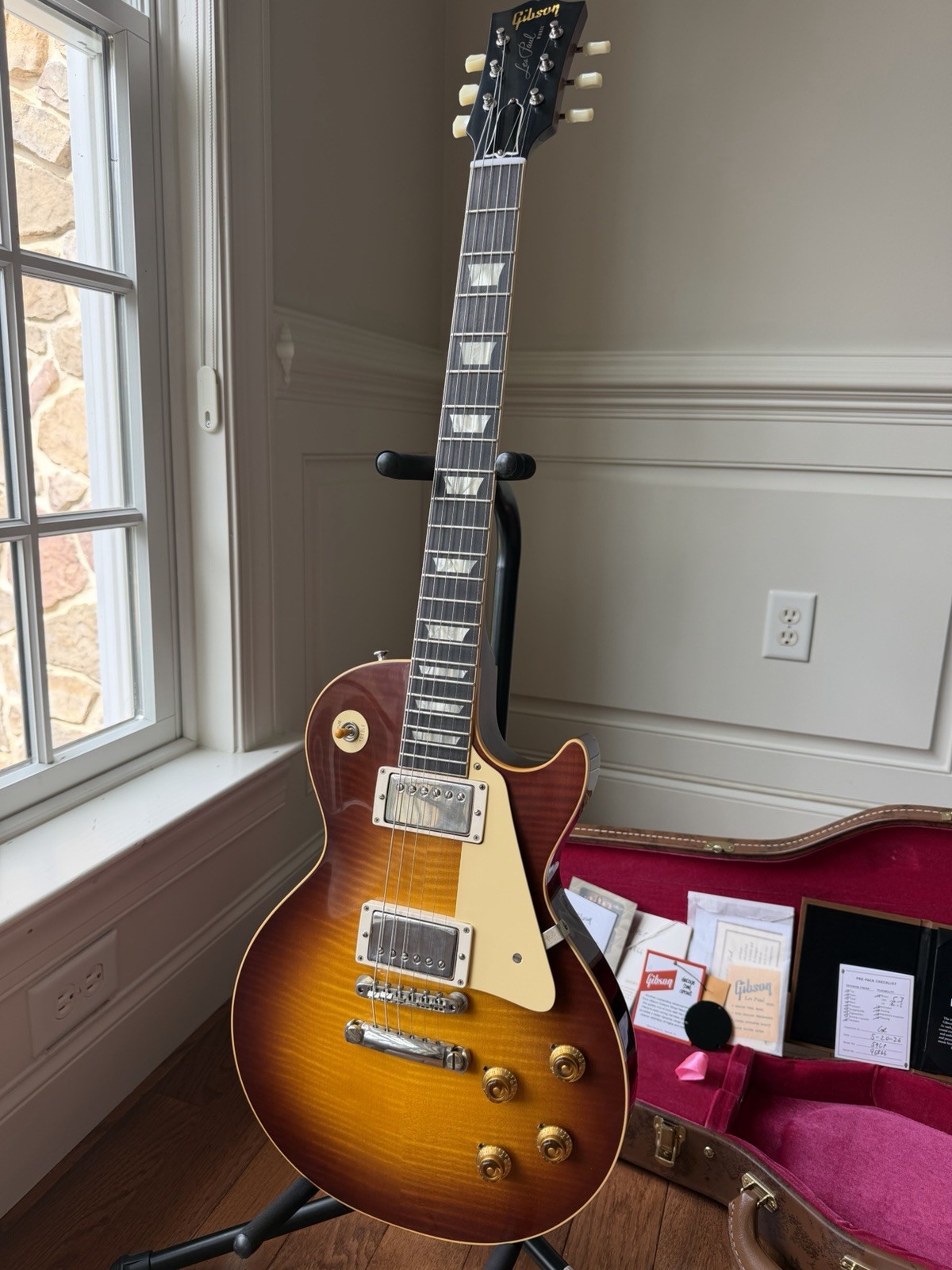 2026 Gibson Custom Shop Les Paul Standard ‘59 Reissue R9 VOS – Iced Tea Burst