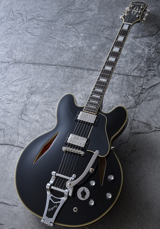 Epiphone Shinichi Ubukata ES-355 Custom Bigsby ver.02 Ebony Black with Hard Case
