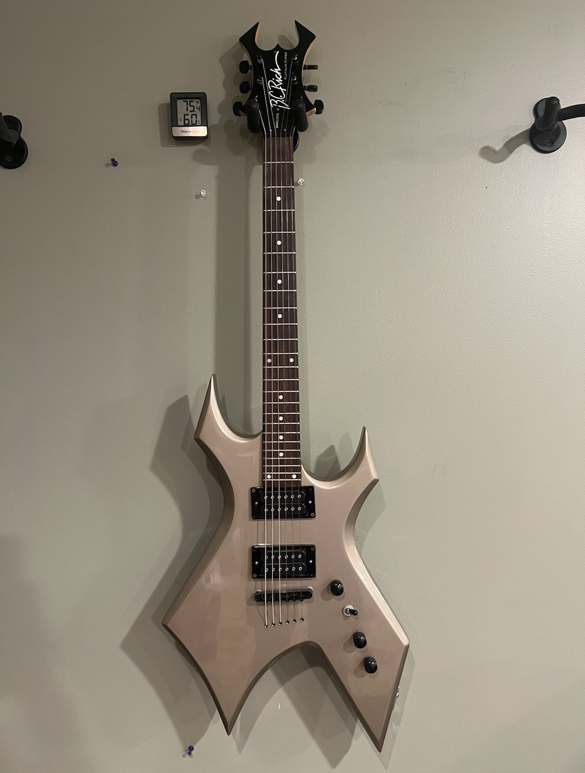 B.C. Rich Warlock Platinum Series 6-String Solid Body Electric Guitar Beige