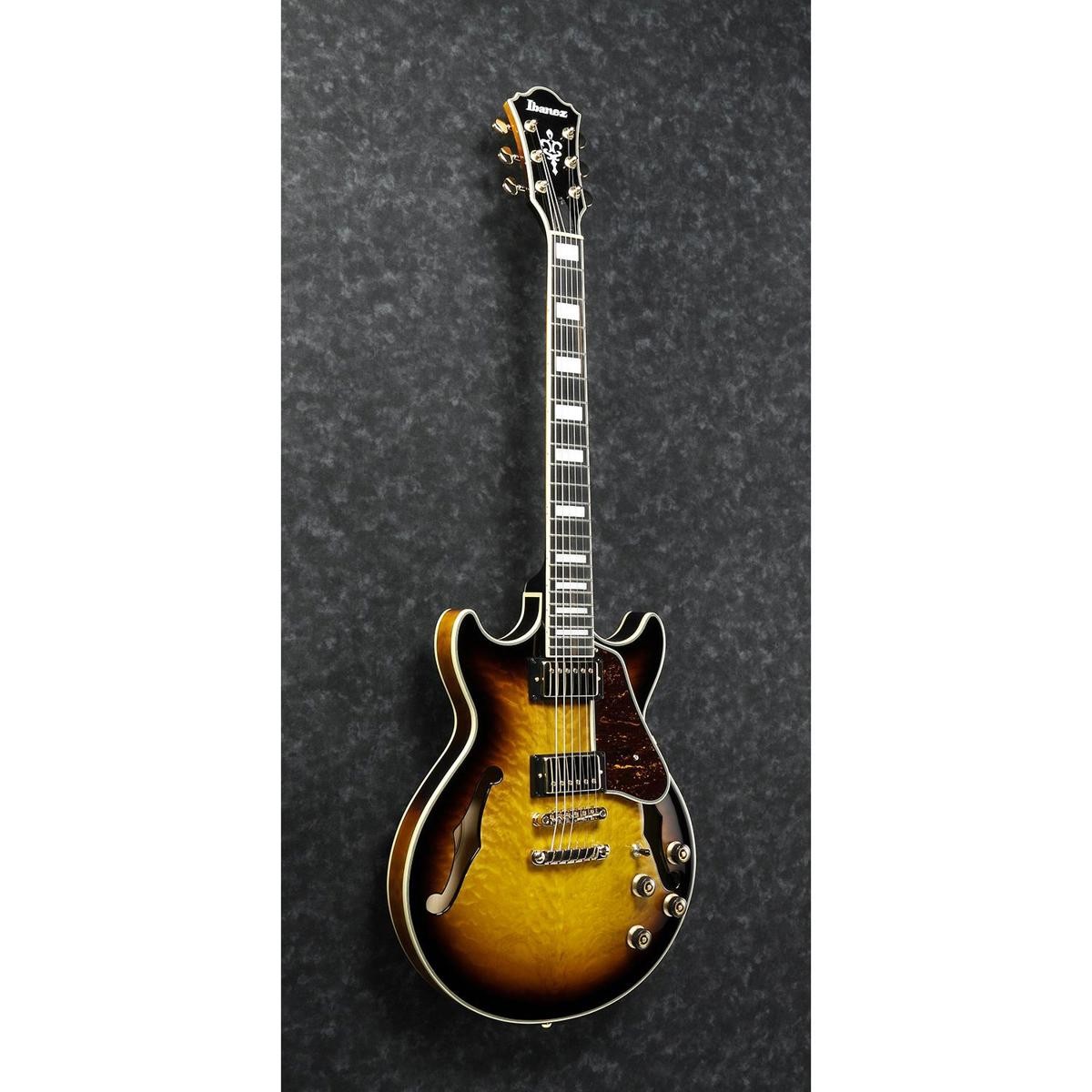 Ibanez AM93QM Artcore Expressionist Electric Guitar, Antique Yellow Sunburst