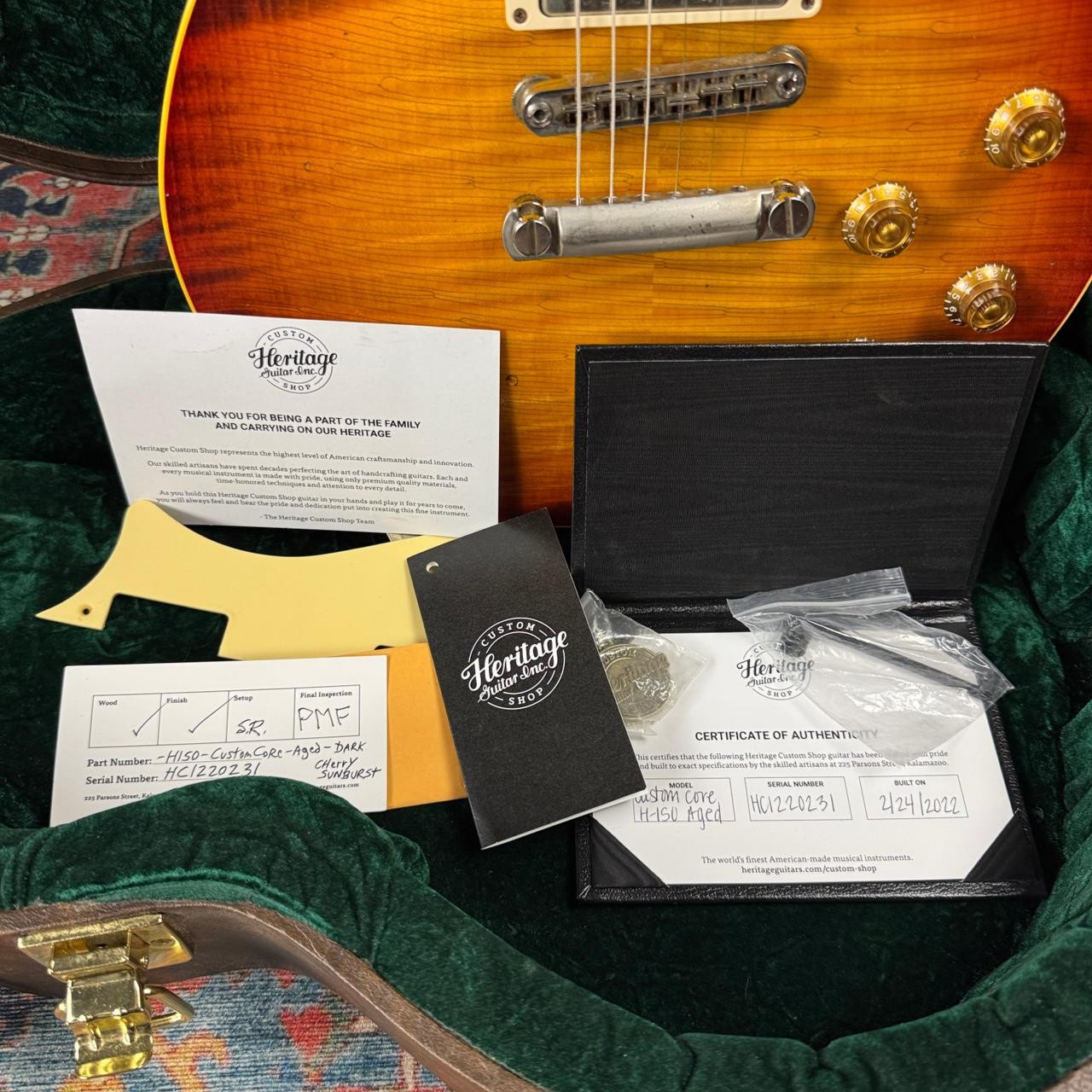 Heritage Custom Shop Core Collection H-150 Artisan Aged Dark Cherry w/OHSC – and