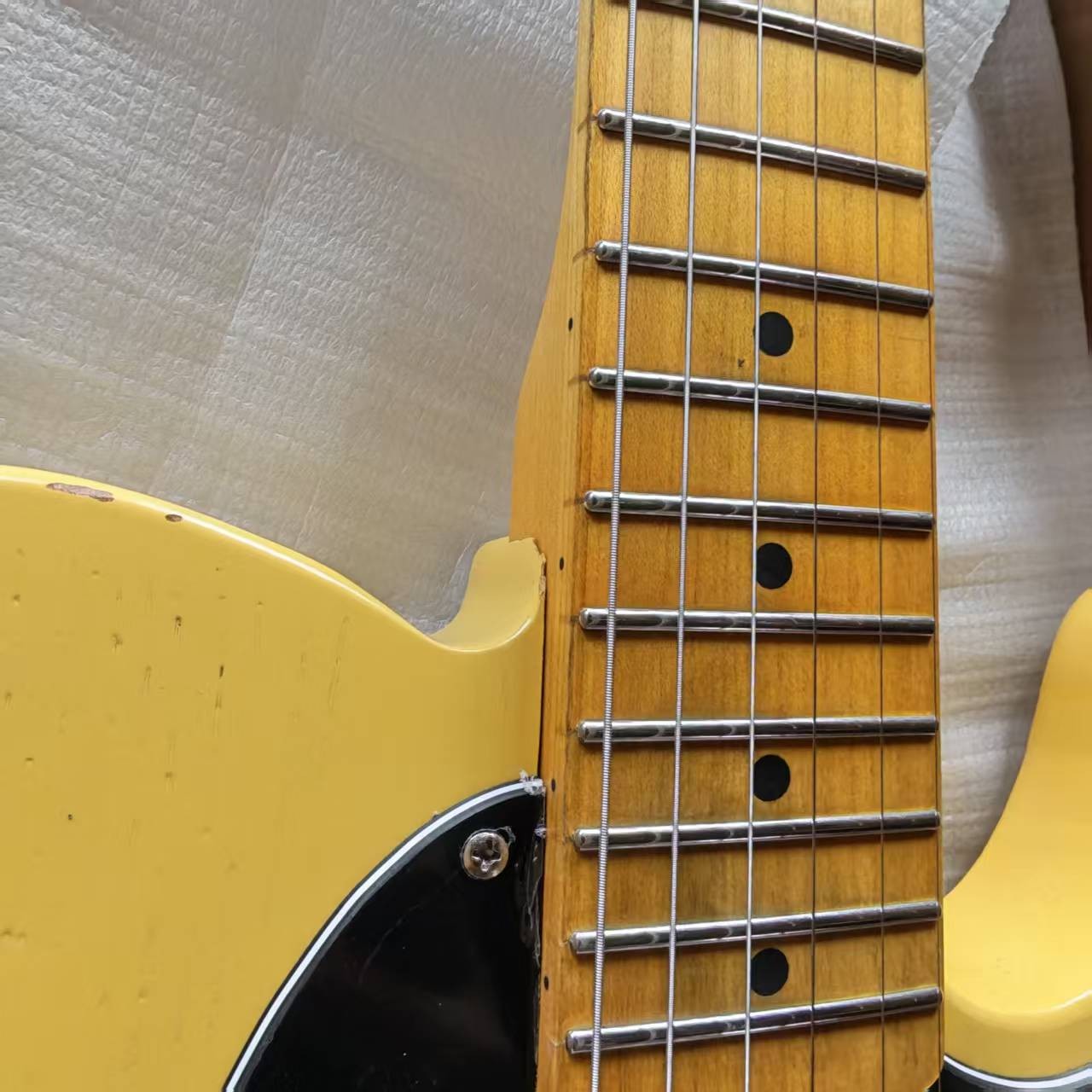 Custom 52s TL Heavy Aged Cream Yellow Electric Guitar SS Pickups 6String Ship US