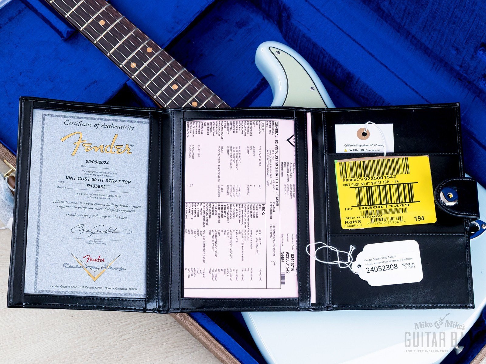 Fender Custom Shop Vintage Custom ‘59 Hardtail Stratocaster Time Capsule Package