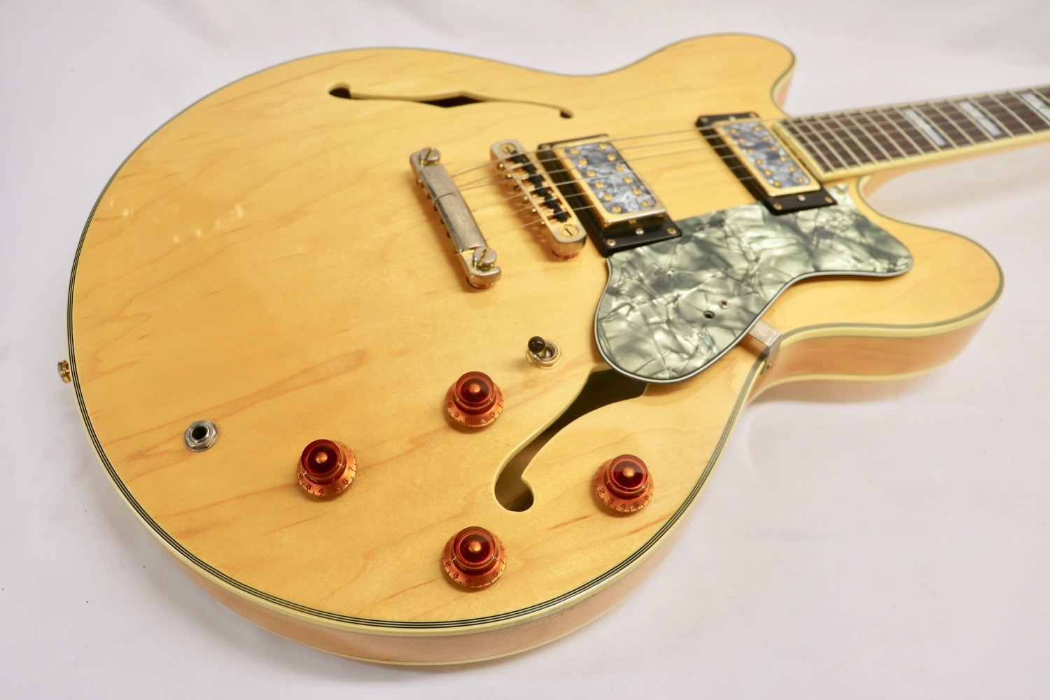 1994 EPIPHONE Sheraton II Antique Natural Korea Samick Semi-Hollow Guitar OHSC