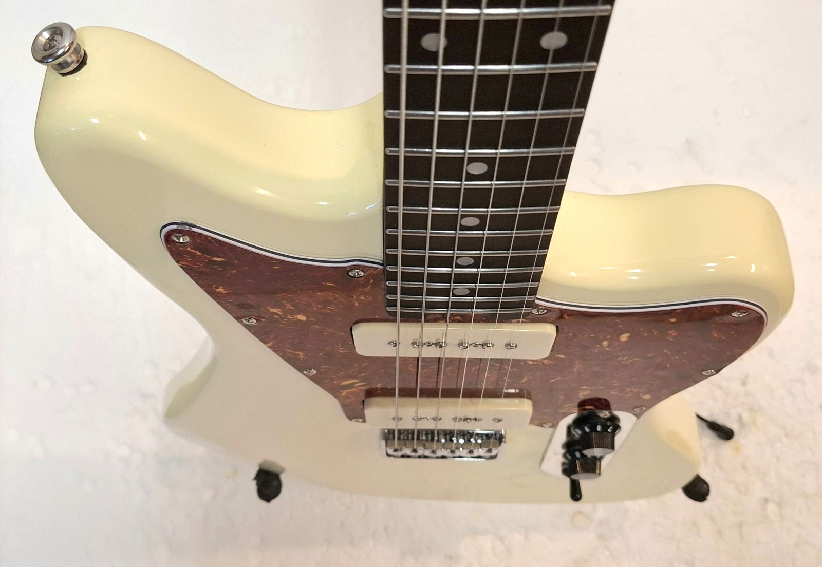Custom Fender “style” JAZZMASTER Olympic White P90 Pickups ROASTED MAPLE NECK