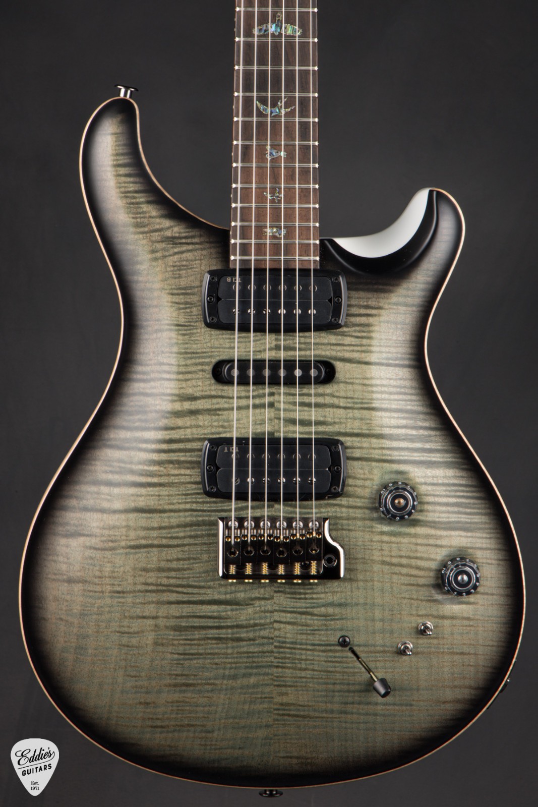 PRS Eddie’s Guitars Wood Library Modern Eagle V – Trampas Green