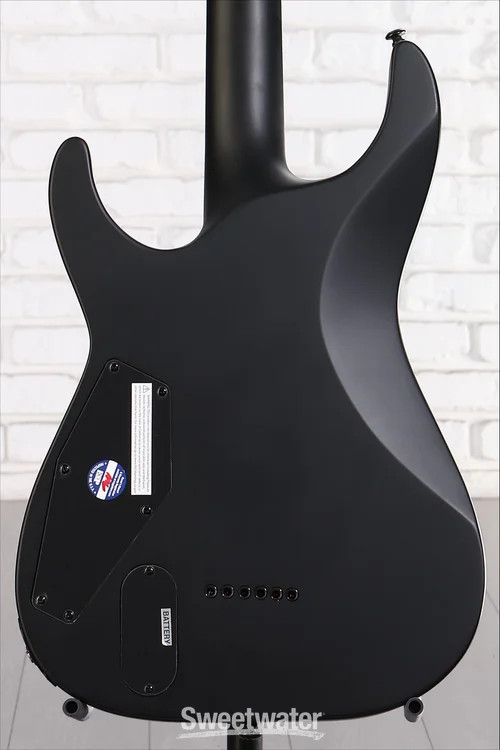 ESP LTD MH-1000 Baritone Electric Guitar – Black Satin