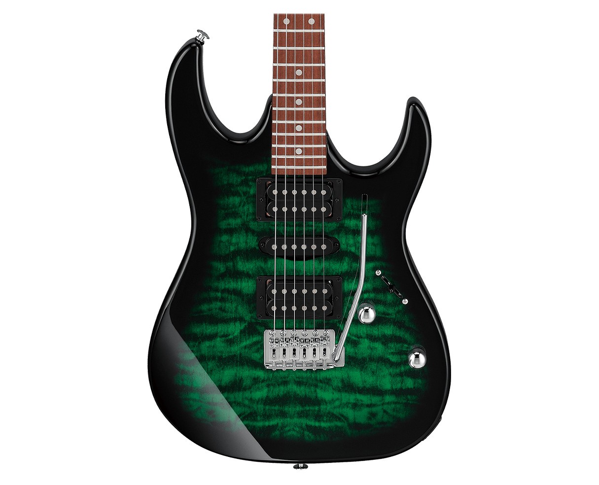 Ibanez GRX70QATEB GIO Electric Guitar – Transparent Green Burst