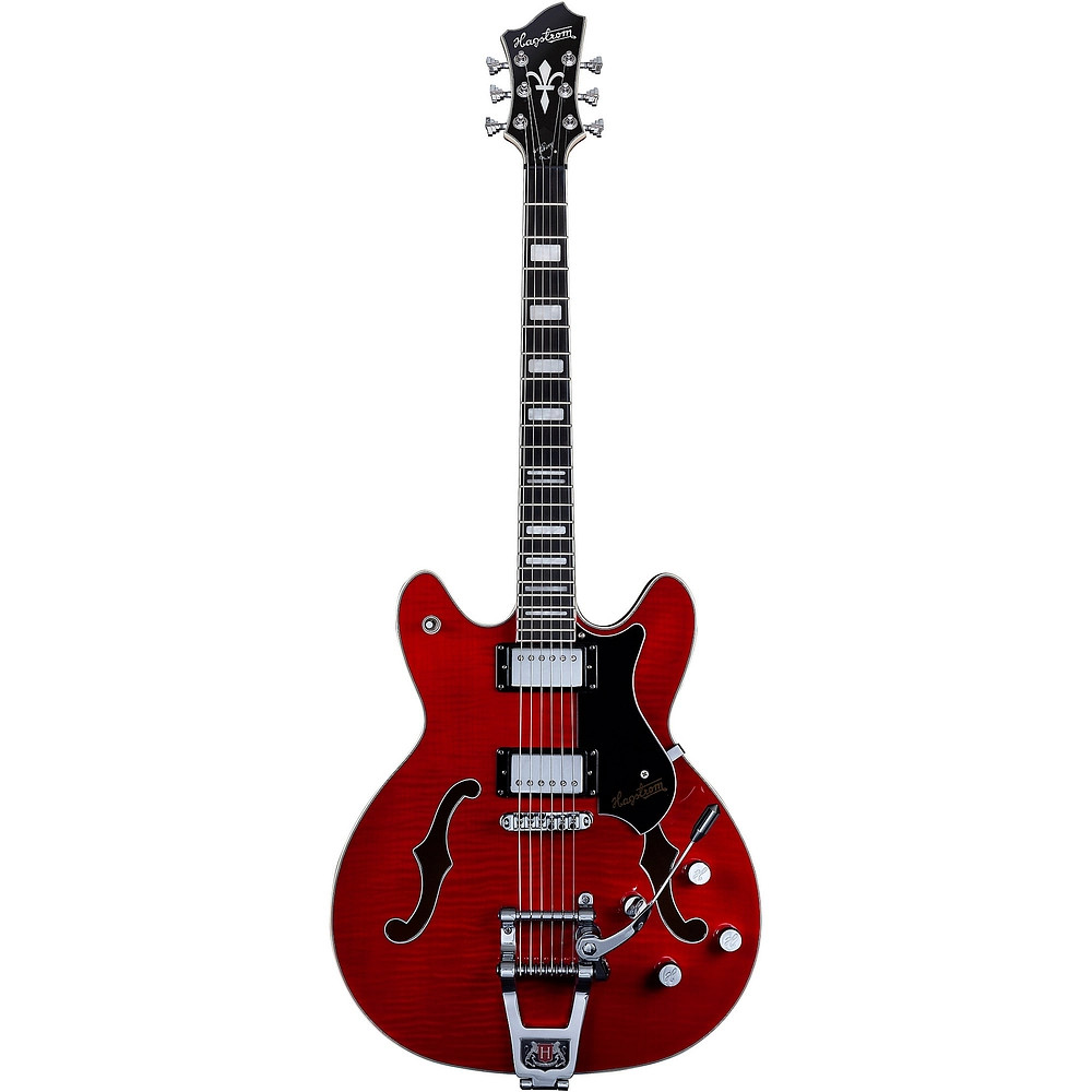 Hagstrom Tremar Viking Deluxe Electric Guitar Transparent Wild Cherry