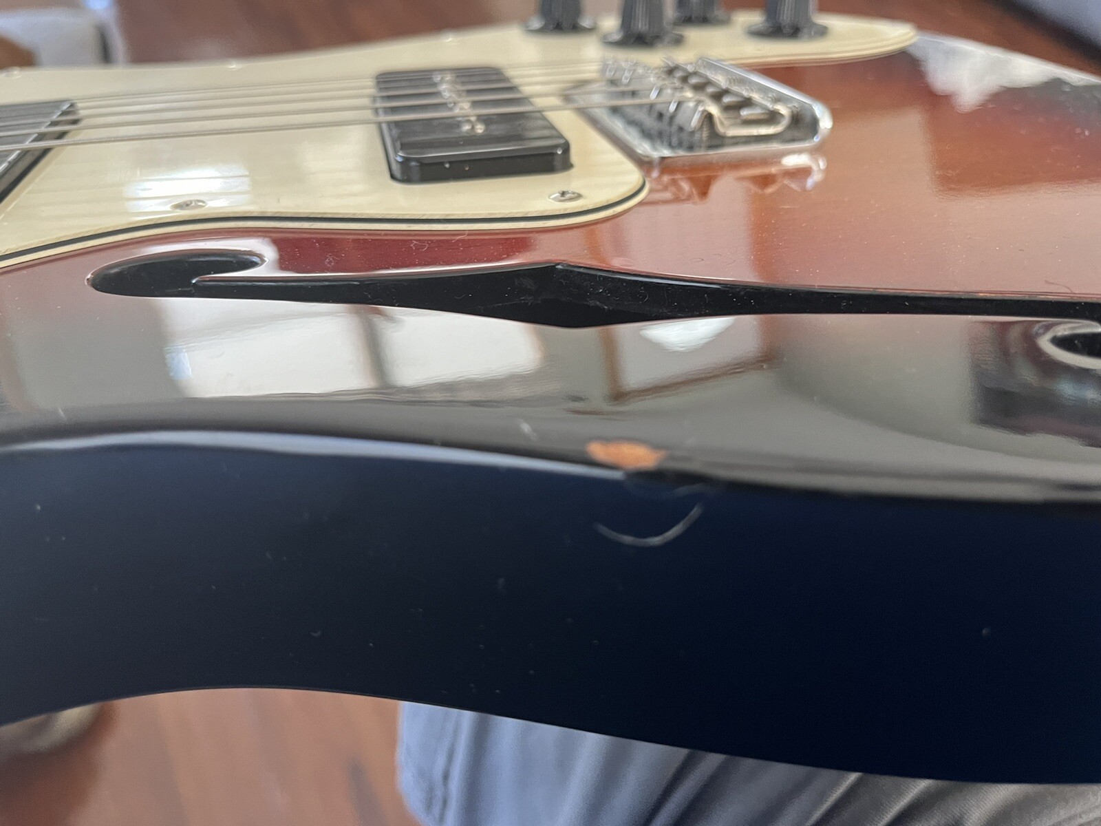 fender modern telecaster thinline W/ P90s Excellent Play. Some Chips. See Pics..