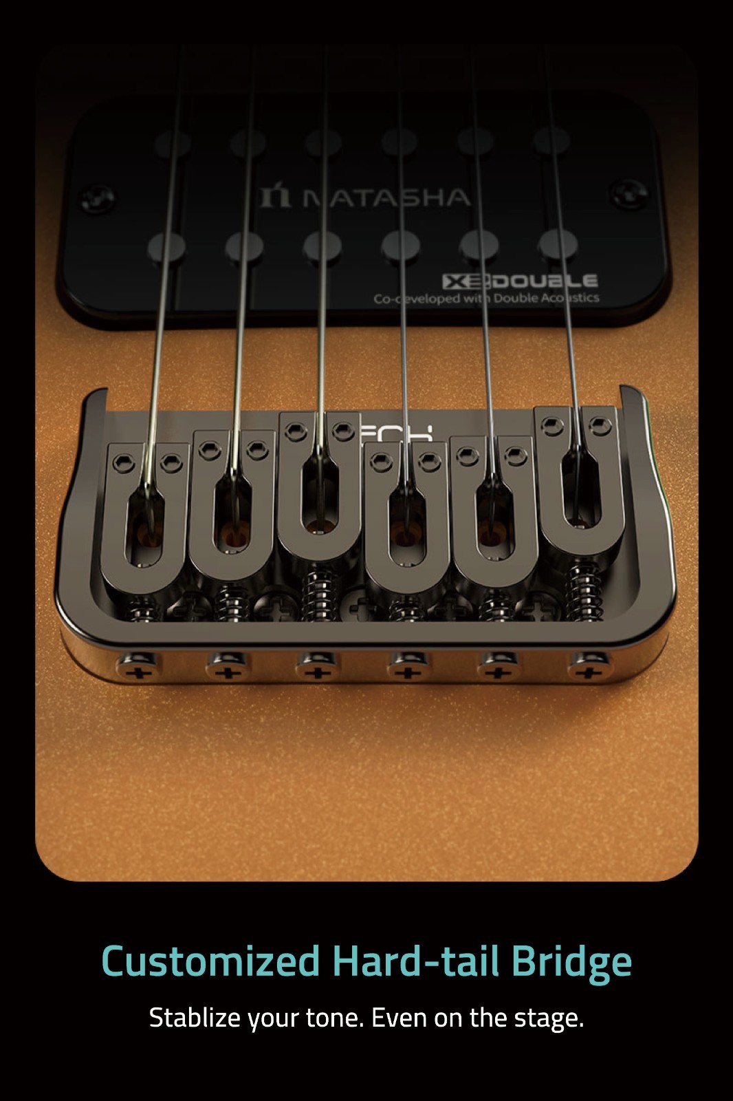 Natasha Nebula 2.0 Carbon Fiber Electric Guitar 15W HSS Pickups Looper SFX App