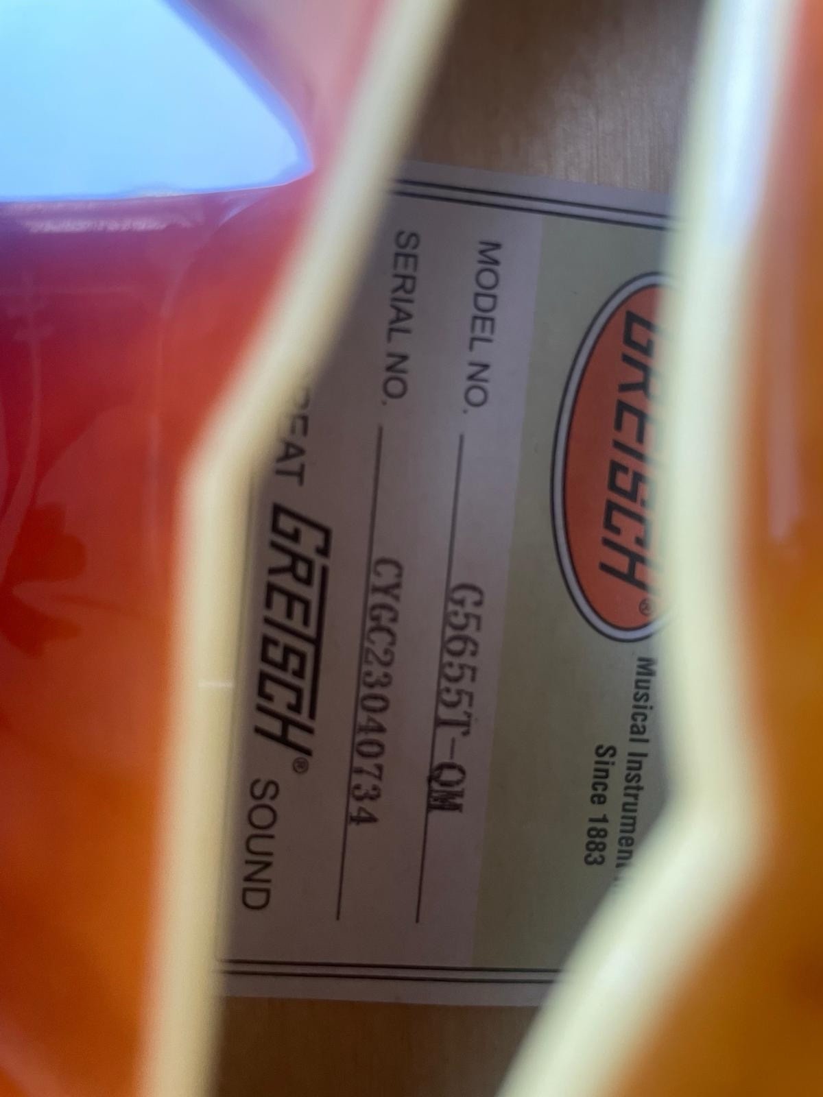Gretsch G5655T-QM Electromatic Center Block Jr Quilted Maple w/Bigsby, Sweet Tea