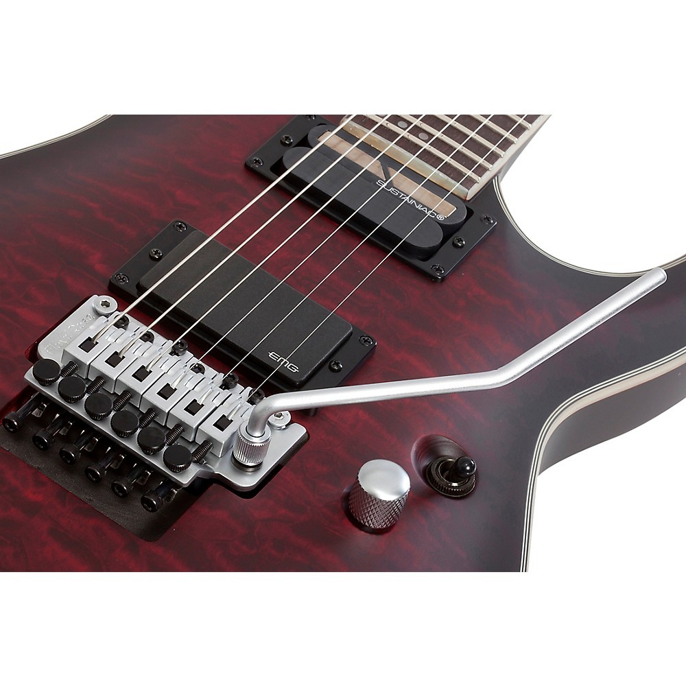 Schecter Guitar Research C-1 Platinum FR-S Crimson Red Burst Satin