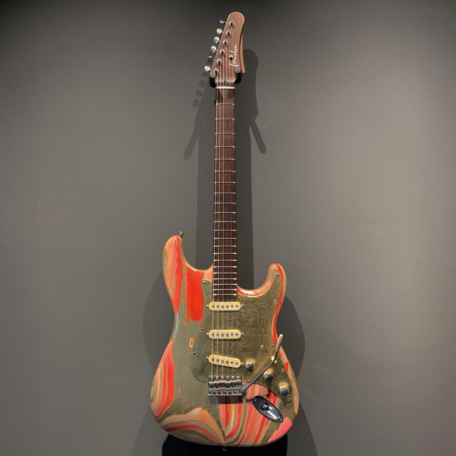 FRANCHIN Mercury guitar Wood Grain Paint/Metallic Leaf S-type *MADE TO ORDER