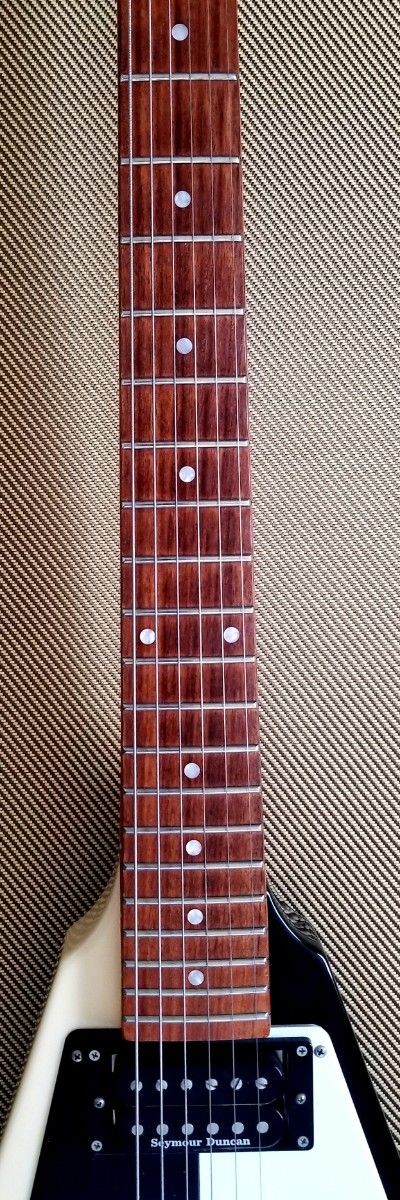 Edwards Flying V E-FV-DOT Michael Mahogany Humbucker Guitar Good