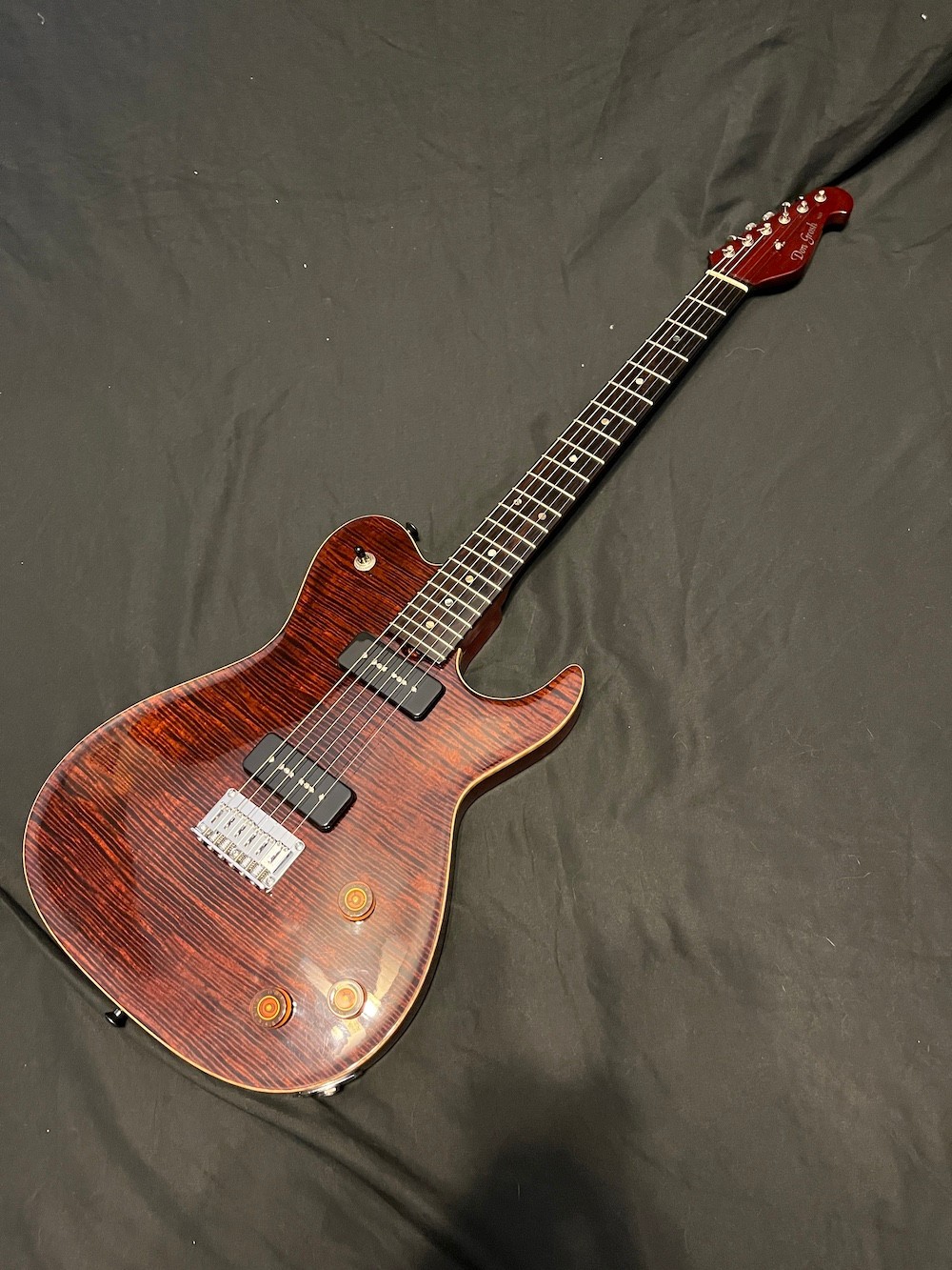 2008 Don Grosh Carve Top T Semi Hollow Guitar 5A Flame Top Braz Board W/OHSC