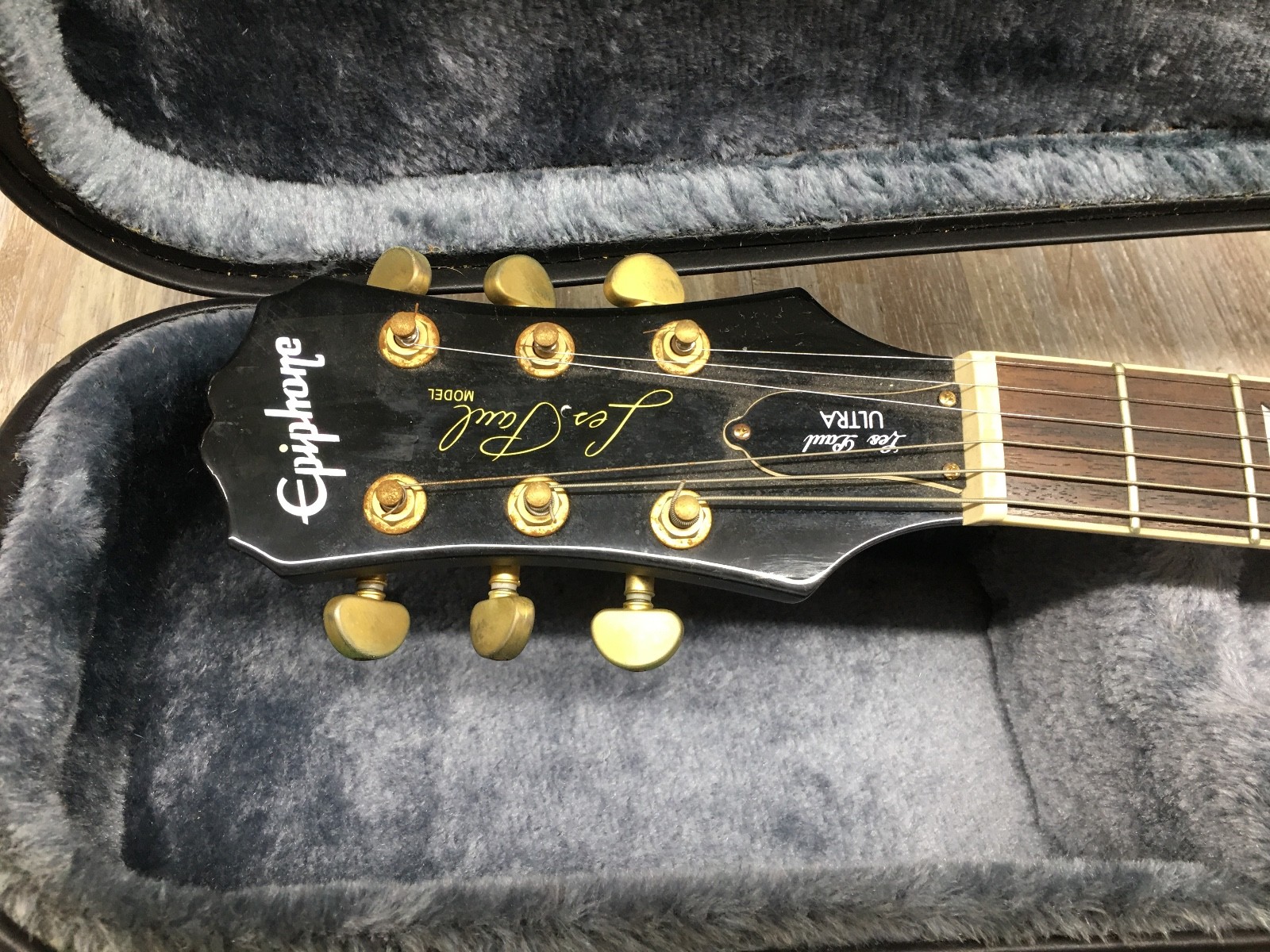 Epiphone Les Paul Ultra II Trans Black Solid Body Electric Guitar w/ Case