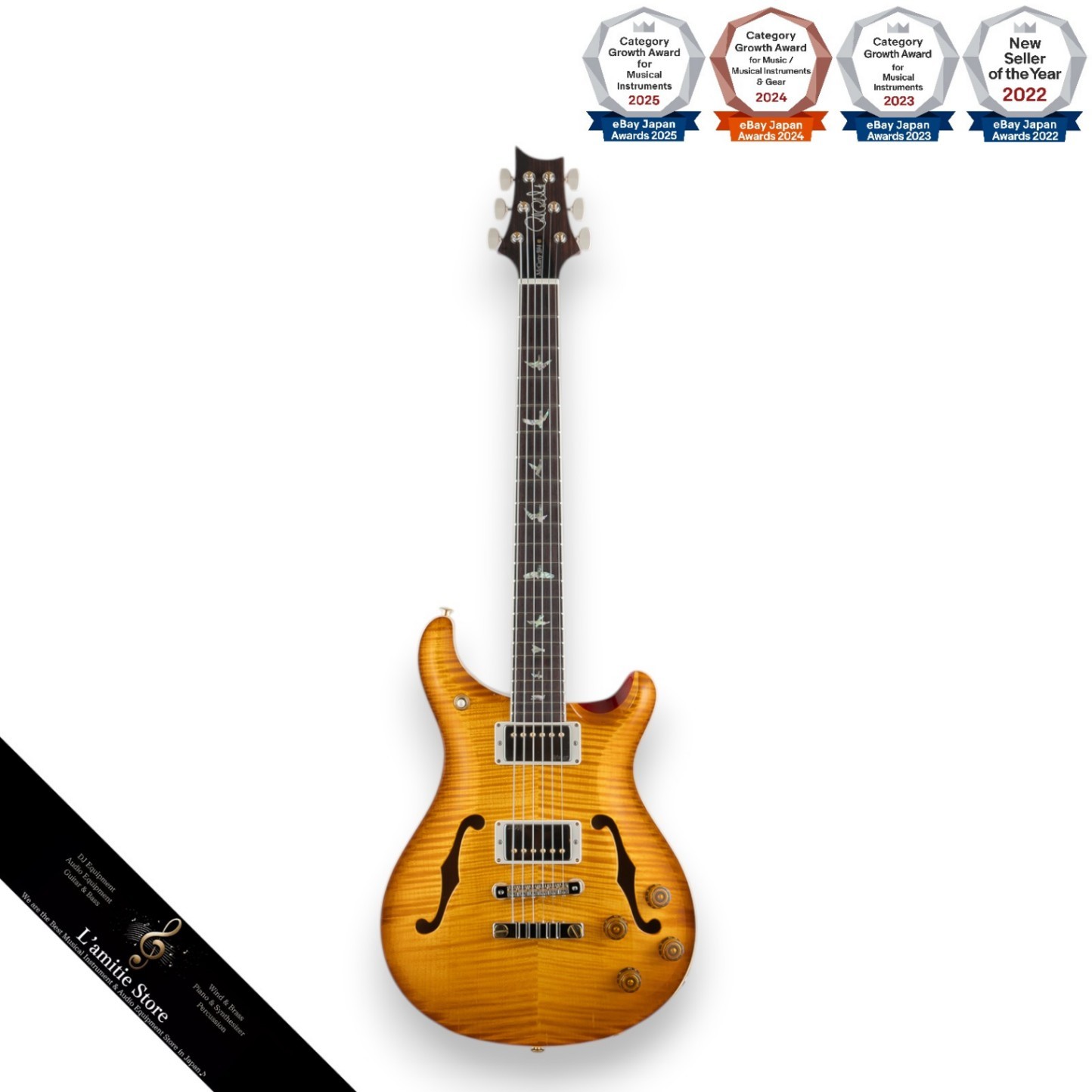 PRS McCarty594 Hollowbody II 10-Top Sunburst Electric Guitar, 2024 Spec