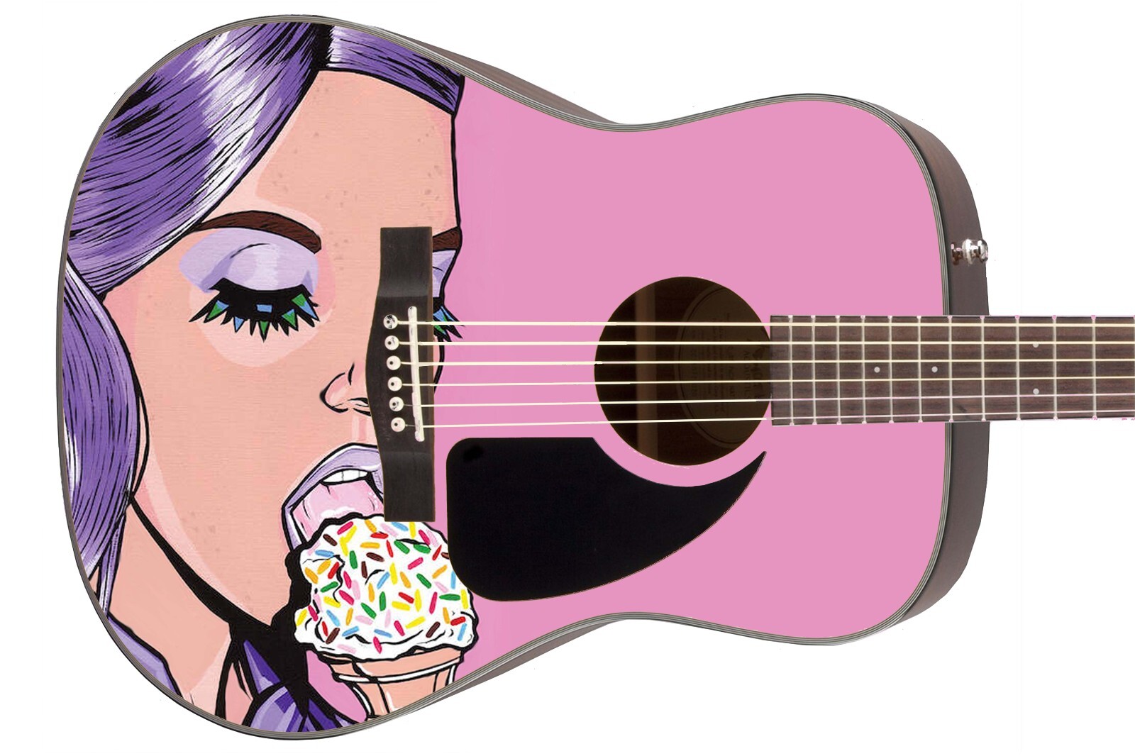 Guitar Skin Wrap Axe Re-Skin Pop Rock West End Girl Groupie Girl – 1213