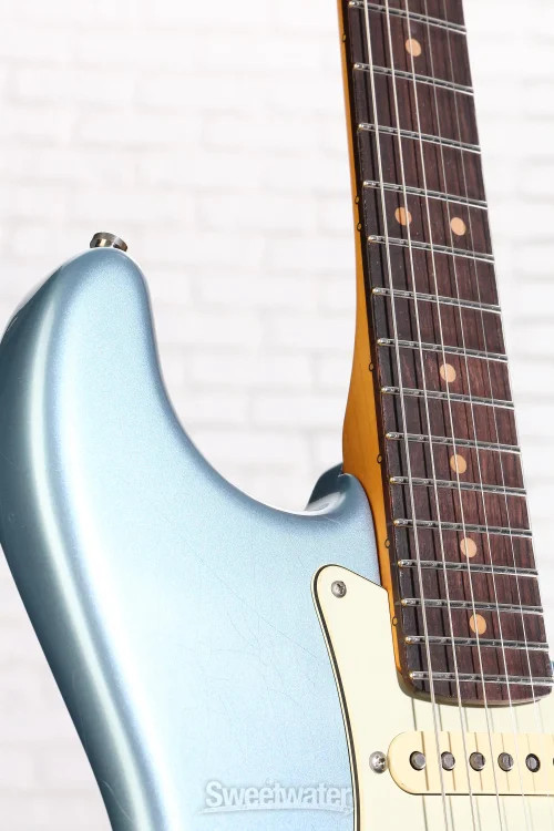 Fender American Ultra Luxe Vintage ’60s Stratocaster Electric Guitar – Ice Blue