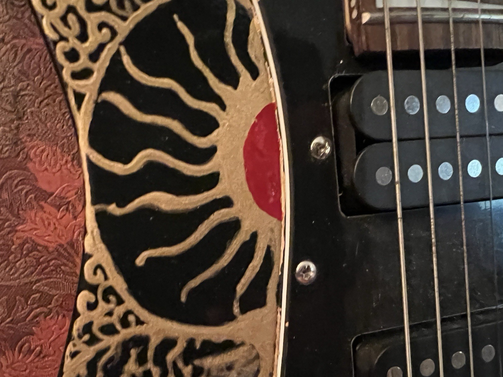 Ibanez Gio Mikro Hand Painted Electric, 2010 with Road Runner case.