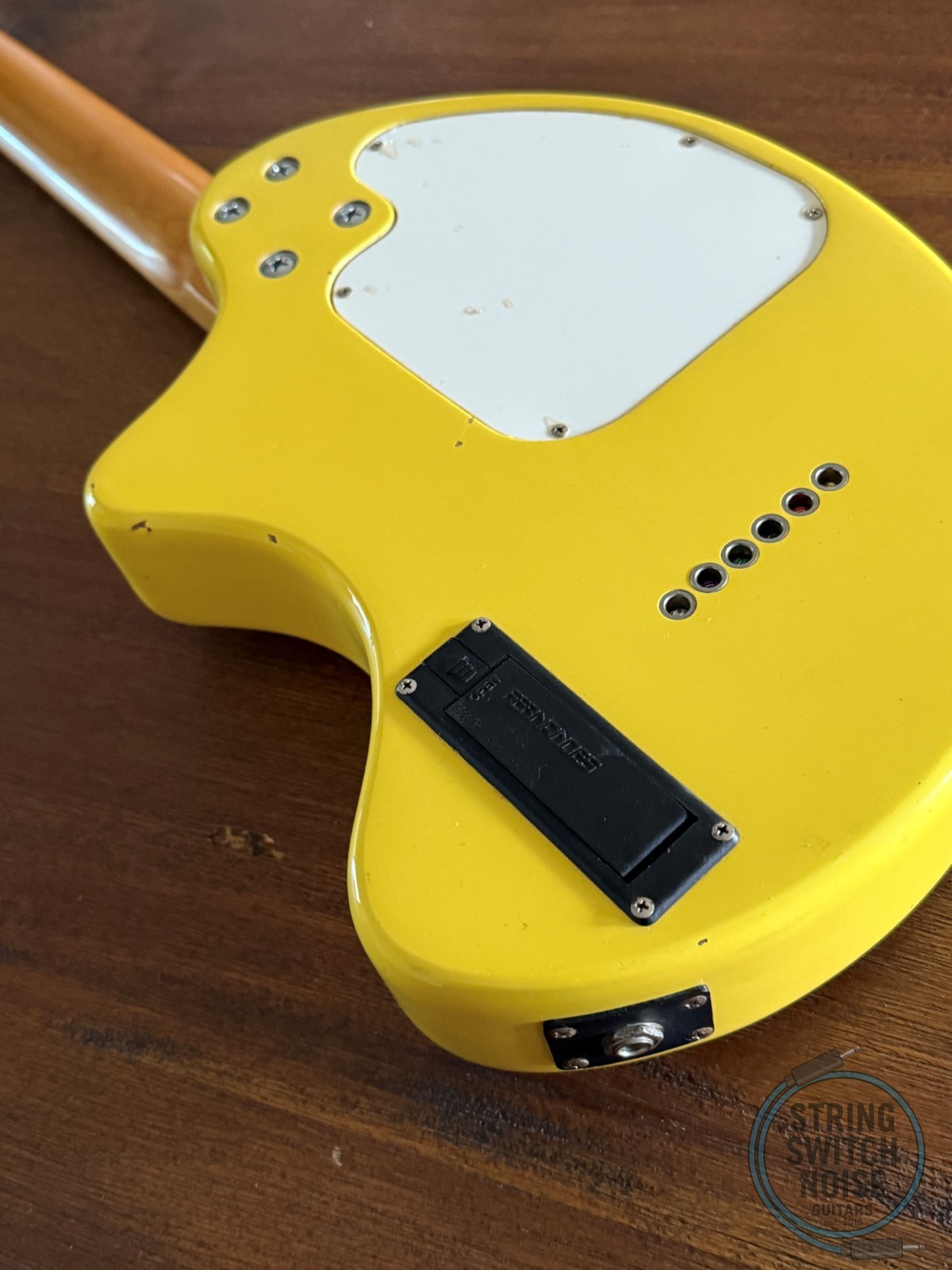 Fernandes ZO-3, Graffiti Yellow, 2000s Nomad Travel Guitar, w/Onboard Speaker