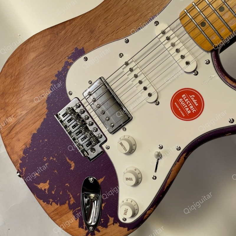 Hot Heavy Aged Solid Body Electric Guitar Stainless Rounded Fret Classic Rock