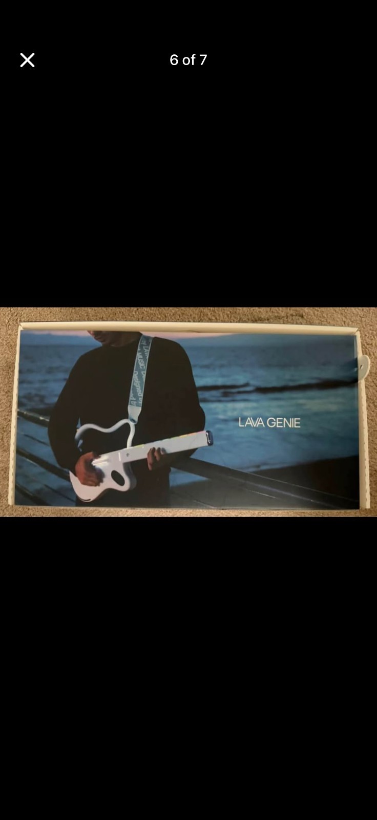 LAVA Music LAVA Genie Stringless Smart Guitar With Custom Travel Case White