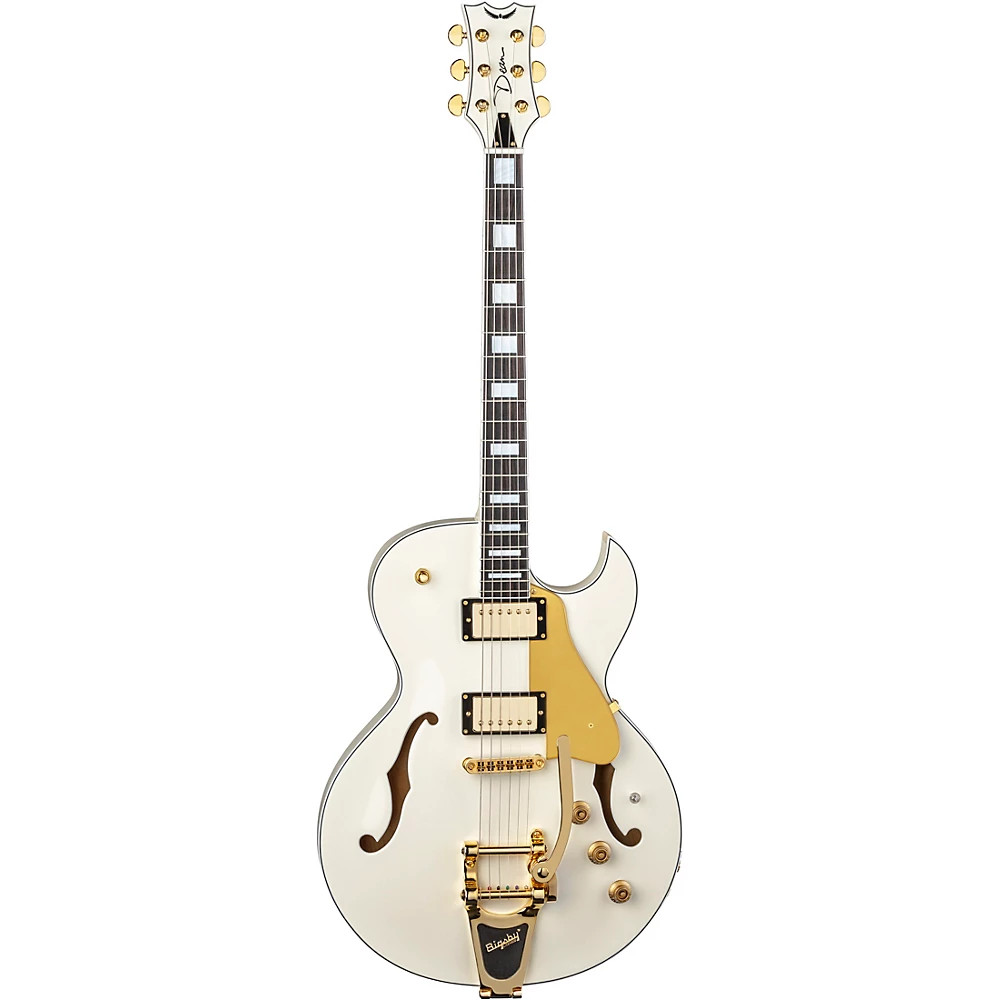 Dean Colt with Bigsby & Piezo Semi-Hollowbody Guitar Vintage White